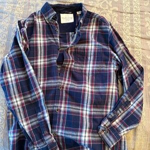 Weatherproof Blue and Red Plaid Casual Shirt